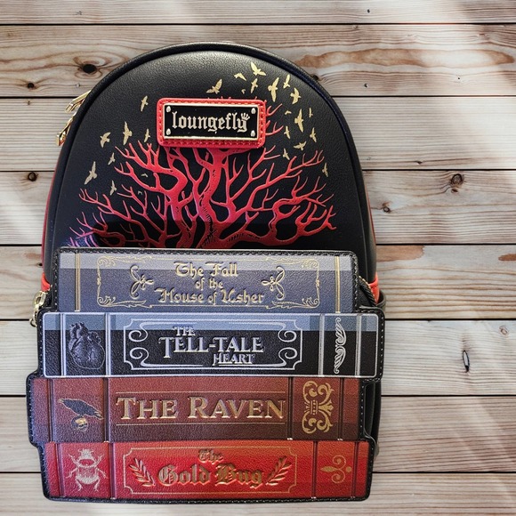 Loungefly Edgar Allan Poe Literary Horror Mini Backpack - Picture 2 of 9